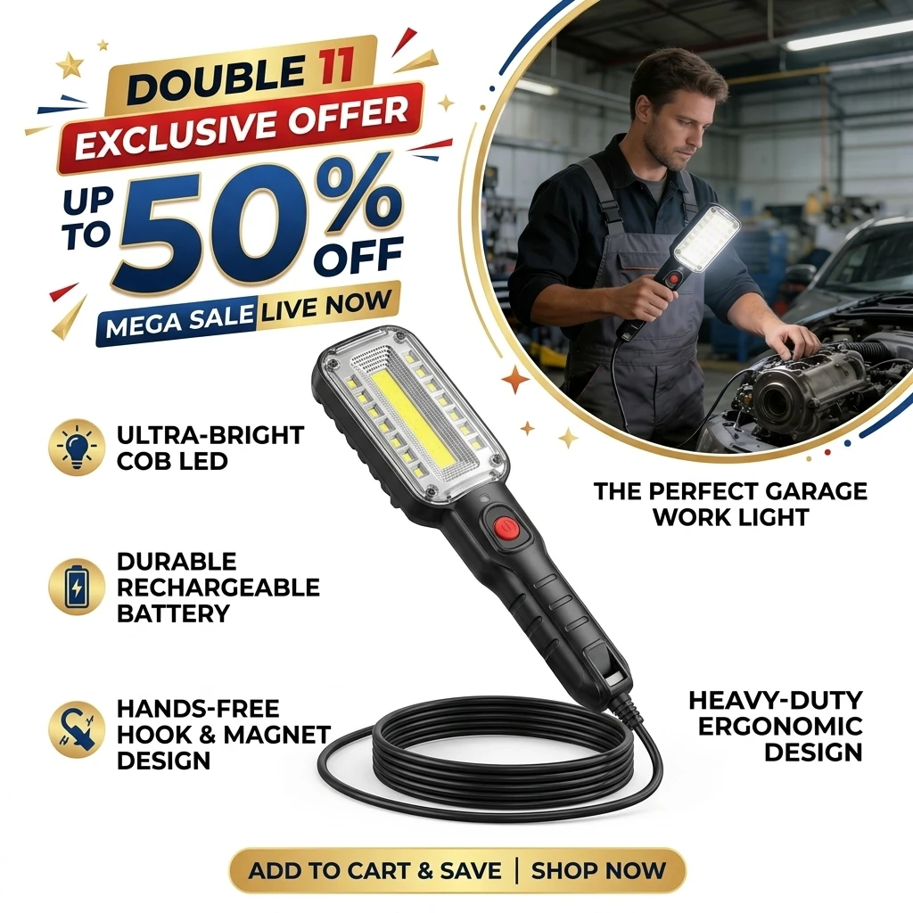 Working Light High-light LED Eye Protection Powerful LED Work Light Car Garage Mechanic Lamp Torch Auto Repair