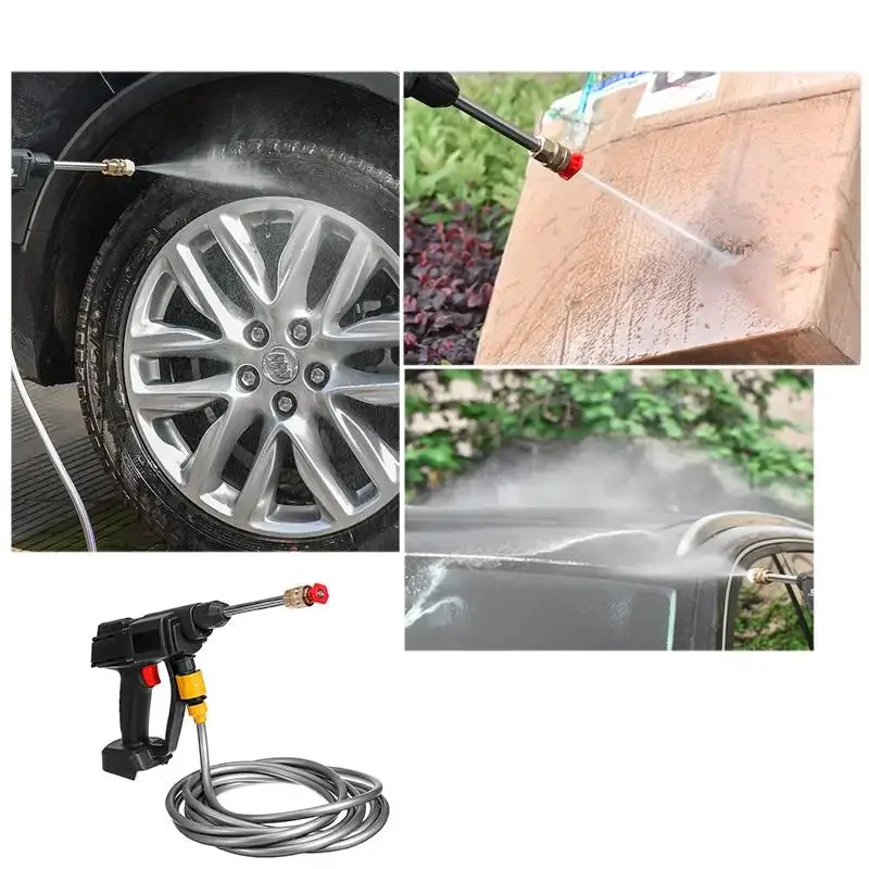 3000W 88V Cordless Car Washer Water Gun High Pressure Cleaner Washer Foam Auto Cleaning Care Car Wash Spray With 2pcs Battery