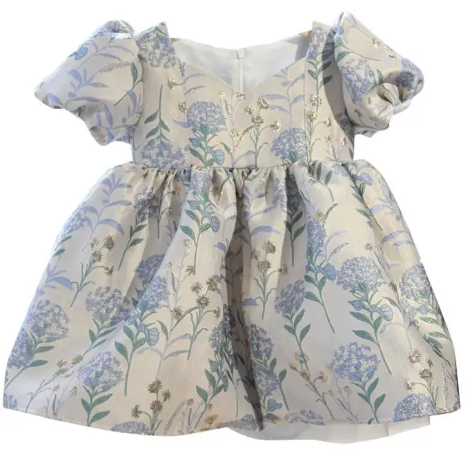 Dress Party Short Sleeve Puff Sleeve Children's Princess Dress Summer Birthday baby Dress