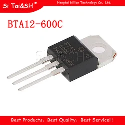 10pcs/lot BTA12-600C BTA12-600 BTA12 Triacs 12 Amp 600 Volt TO-220 new original
