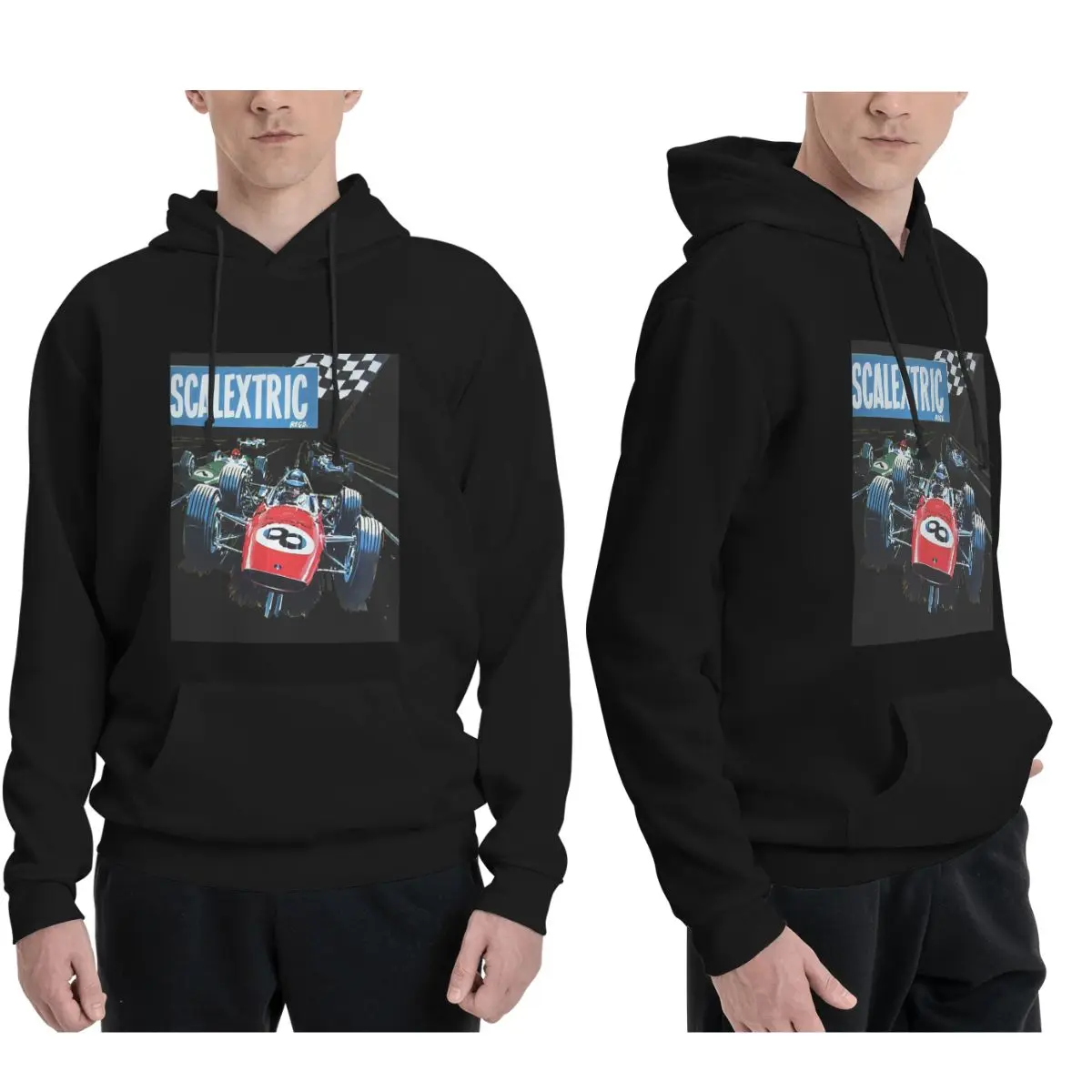 

Классические толстовки Scalextric для мужчин и женщин, повседневный пуловер, толстовка в стиле хип-хоп с длинными рукавами и капюшоном, осень-зима