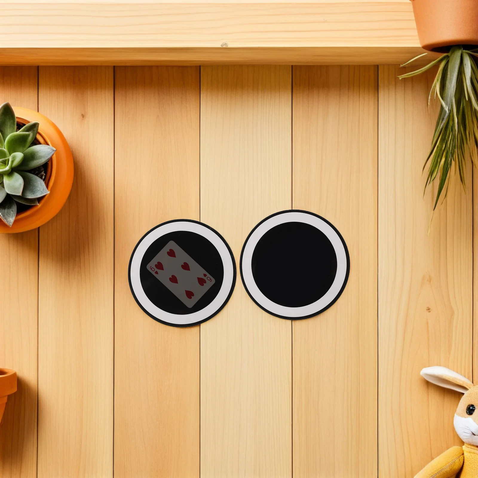 

6Pcs Magician Mirror Poker Cards Creative Close-Up Props for Party Performance Conjuring Trick Gimmick Tools Conjuring Props