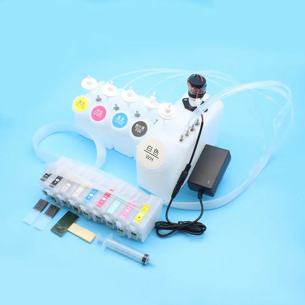 P600 DTF Continuous Ink Supply System für Epson Sure Color P600 Ink Tank Tool DTF Ink Tank mit Mixer Rip Dongle Rip Program