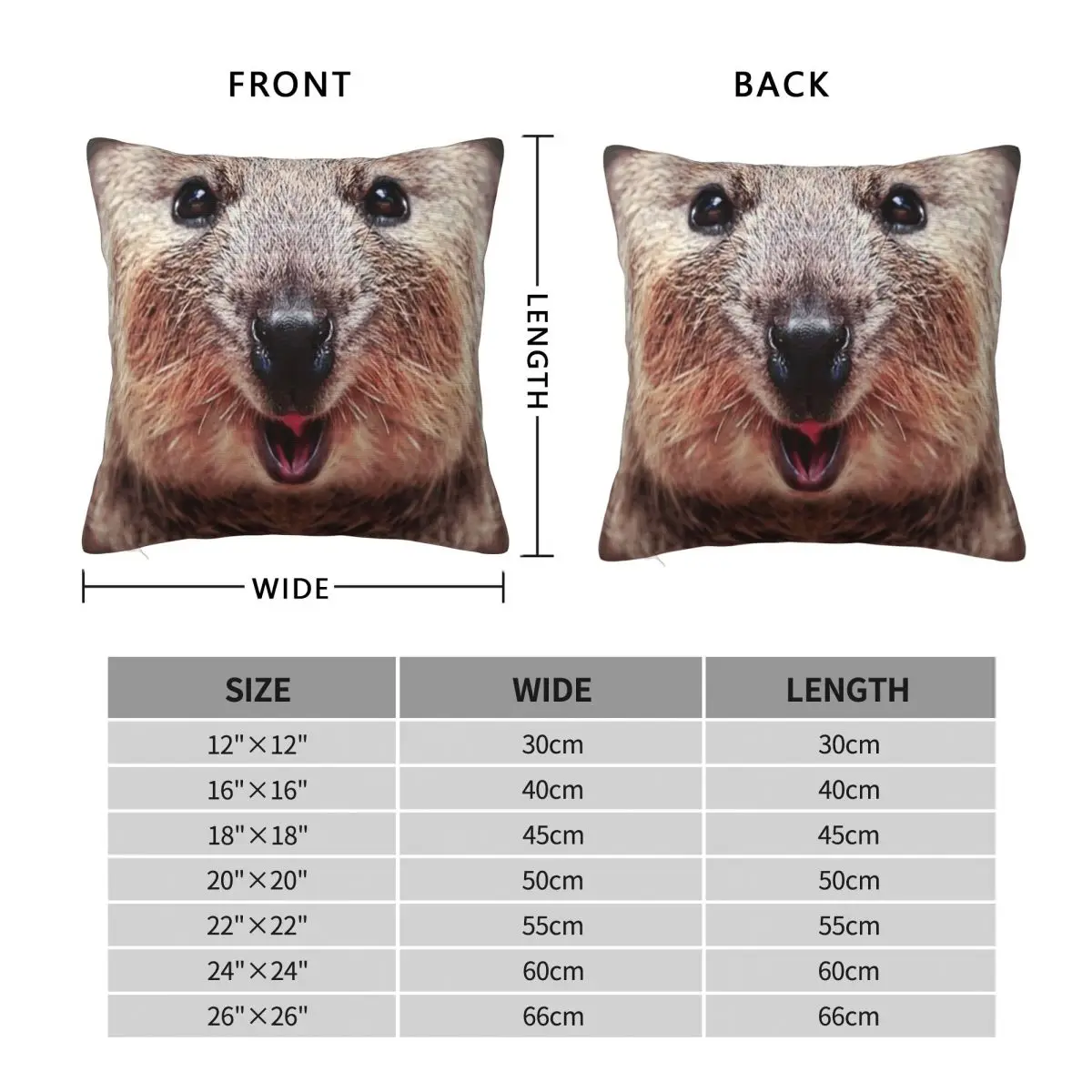 Quokka S Face Closeup Australia Funny Brown Cute Animal A Pillow Case