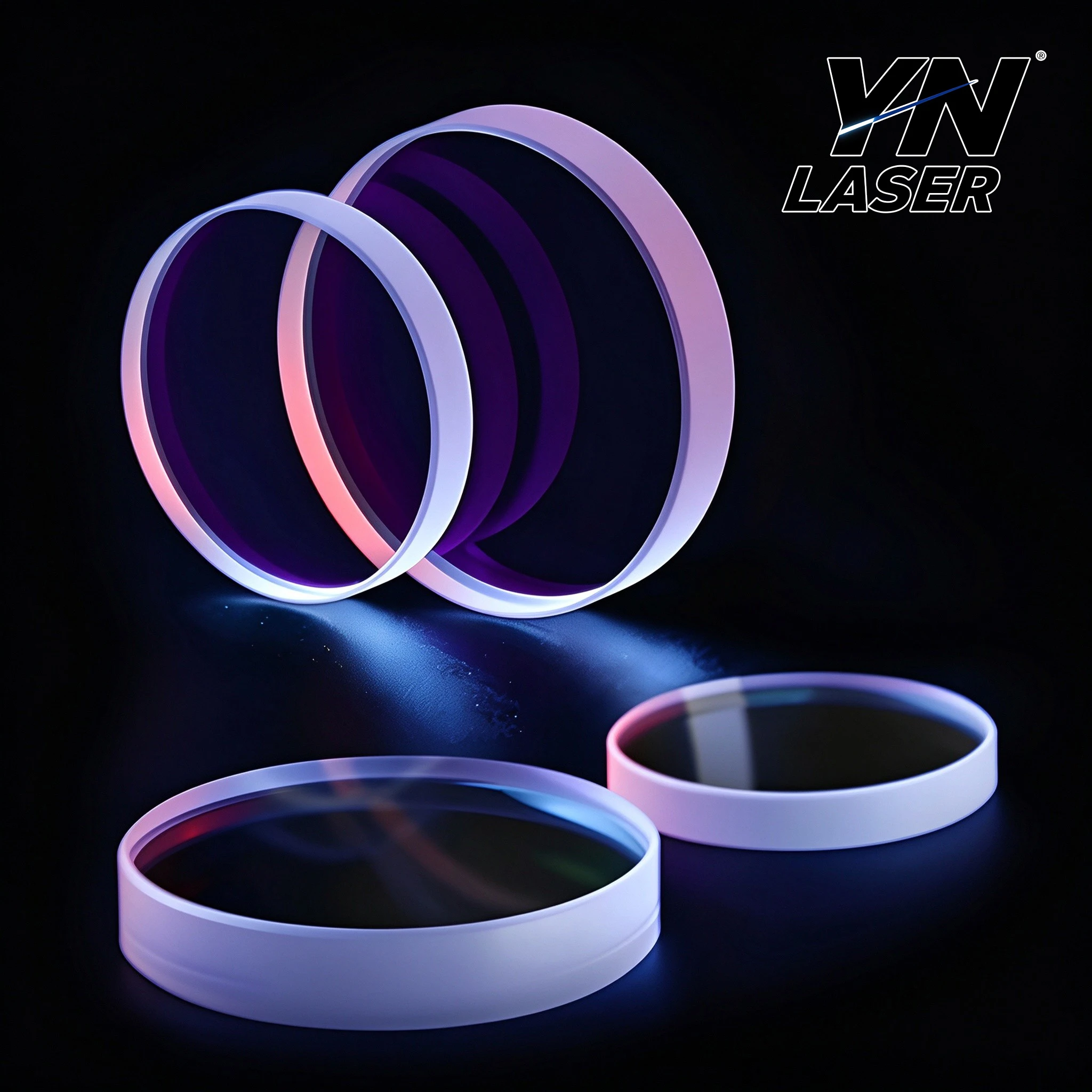 YN LASER Glass Laser Protective Lenses/Windows, Diameter 24/24.4/24.9/25/25.4 mm, 0–30 kW Fiber Laser Cutters
