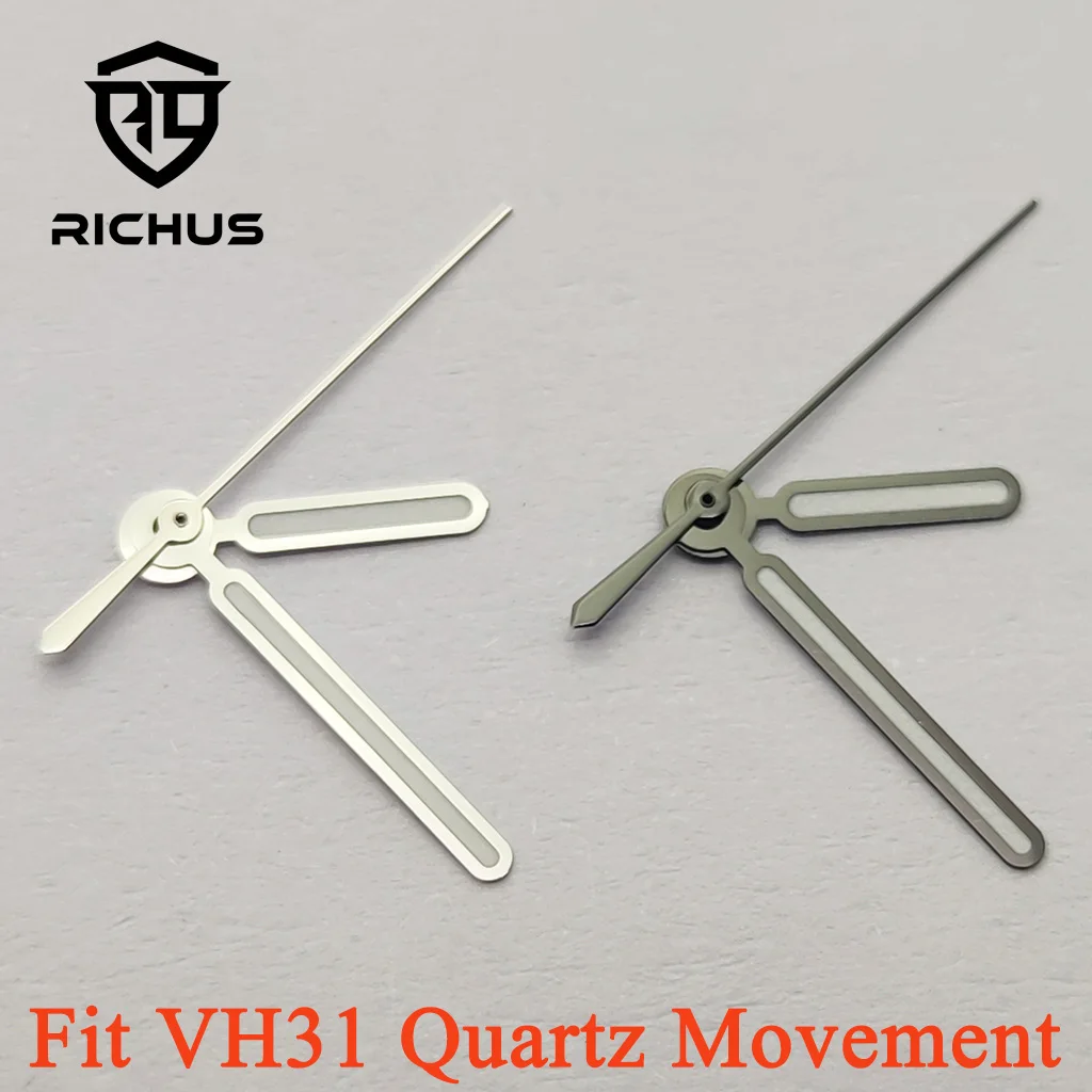 RICHUS Watch Hands VH31 Hands Green Luminous Fit VH31 Quartz Movement Watch Accessories