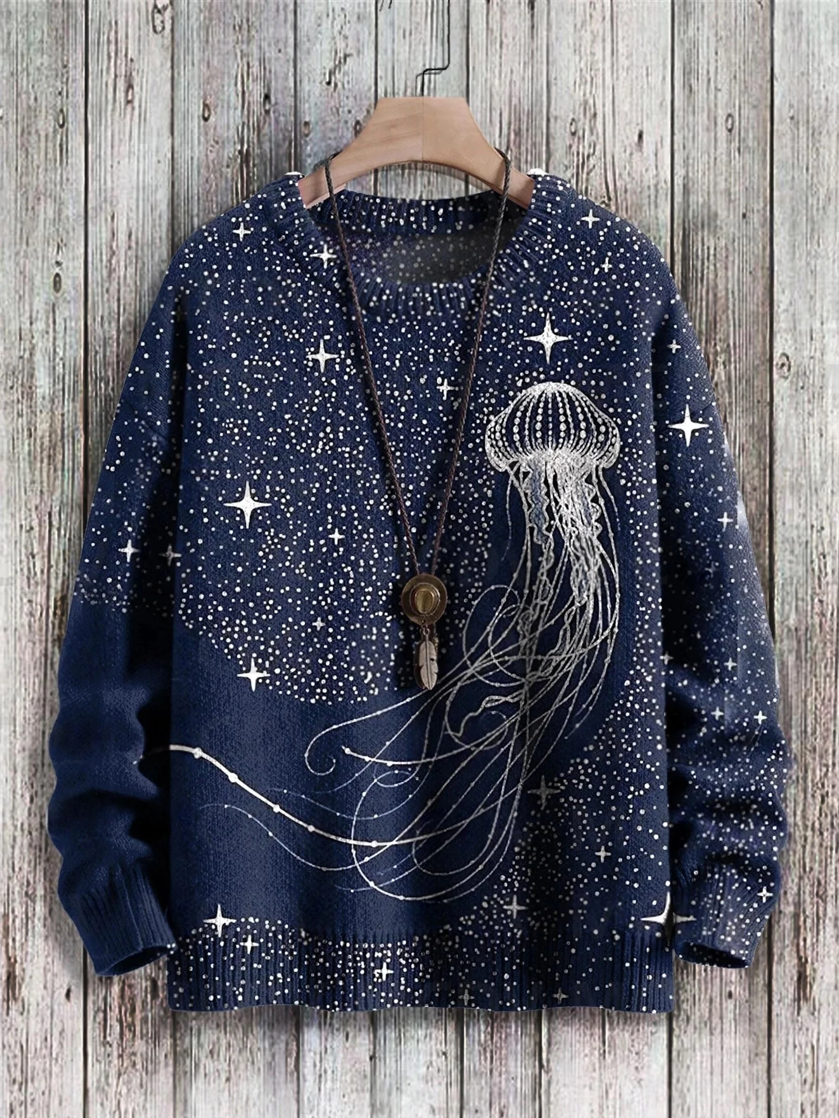 Retro Cute Abstract Art Dogs Print Knit Pullover Sweater Women For Men Sweater Turtleneck sweater Roupas Masculinas
