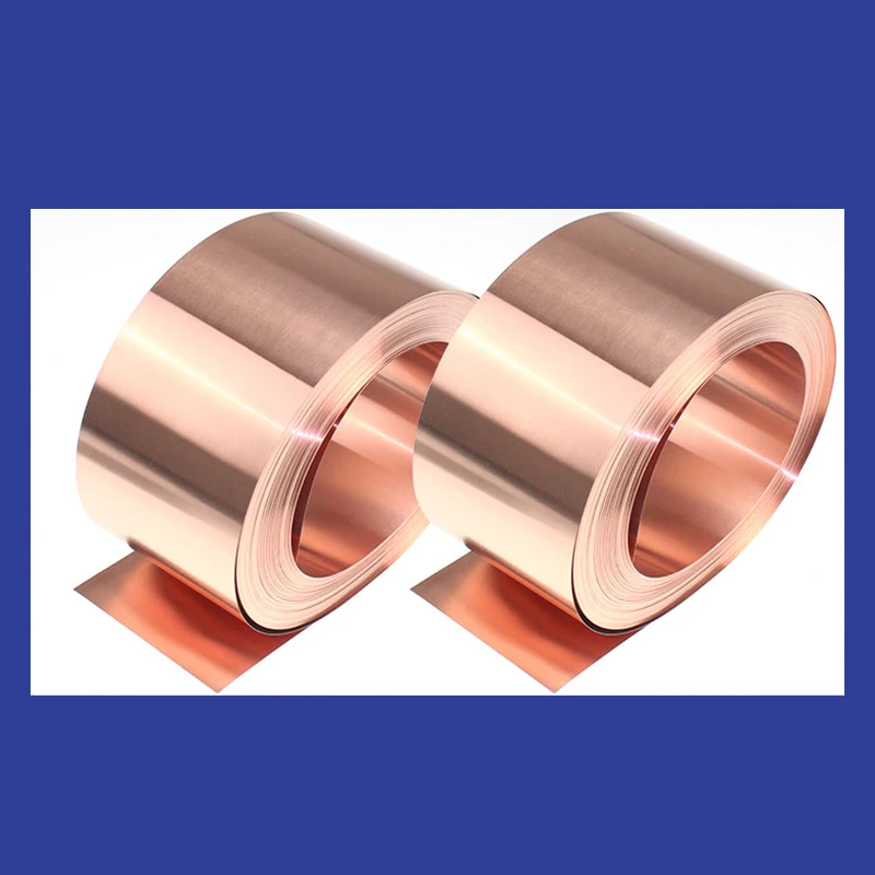 1Meter Thick 0.05-0.5mm Red Copper Thin Foils Strip T2 Copper Plate Strip For DIY Lathe Cutting Metal Tool Parts