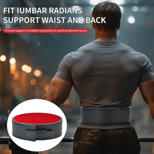 Imagen 2 del producto Cinturón de levantamiento físico de piel de vaca, cinturón ancho para levantamiento de pesas, gimnasio, culturismo, barra, levantamiento de pesas, cinturón de entrenamiento, Protector de cintura