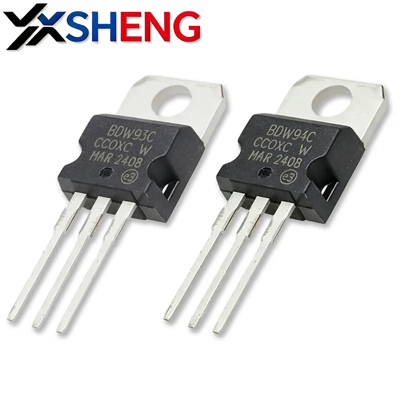 10Pieces BDW93C BDW94C TO220 (5pcs BDW93+5pcs BDW94) 5pairs TO-220 Darlington Transistor