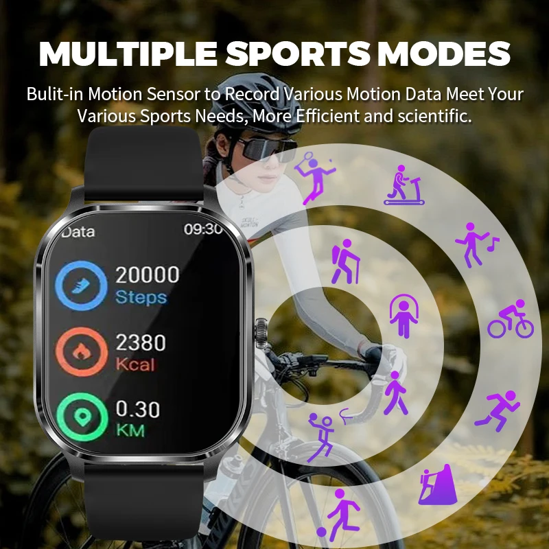 2025 novo relógio inteligente masculino presente feminino 2.01 Polegada hd tela de toque completa esportes & fitness relógio bluetooth chamada smartwatch android