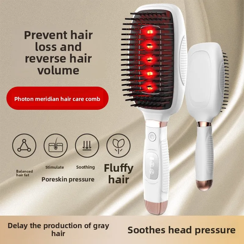 

Вибрационная массажная расческа против выпадения волос, новая расческа для волос EMS, микротоковая инфракрасная лазерная расческа Meridian