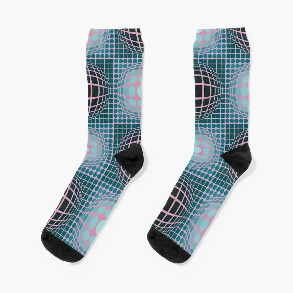 

Vasarely Museum # 5 Socks Stockings man soccer anti-slip aesthetic Running Socks Women Men's