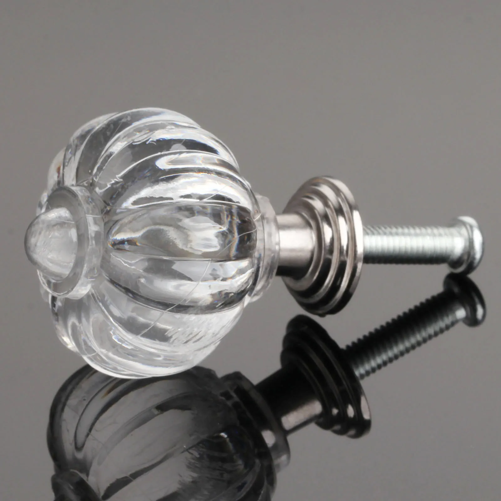 1Pc Clear Crystal Glass Transparent Acrylic Door Knob Furniture Cupboard Pulls Drawer Knobs Kitchen Cabinet Handle and Screw