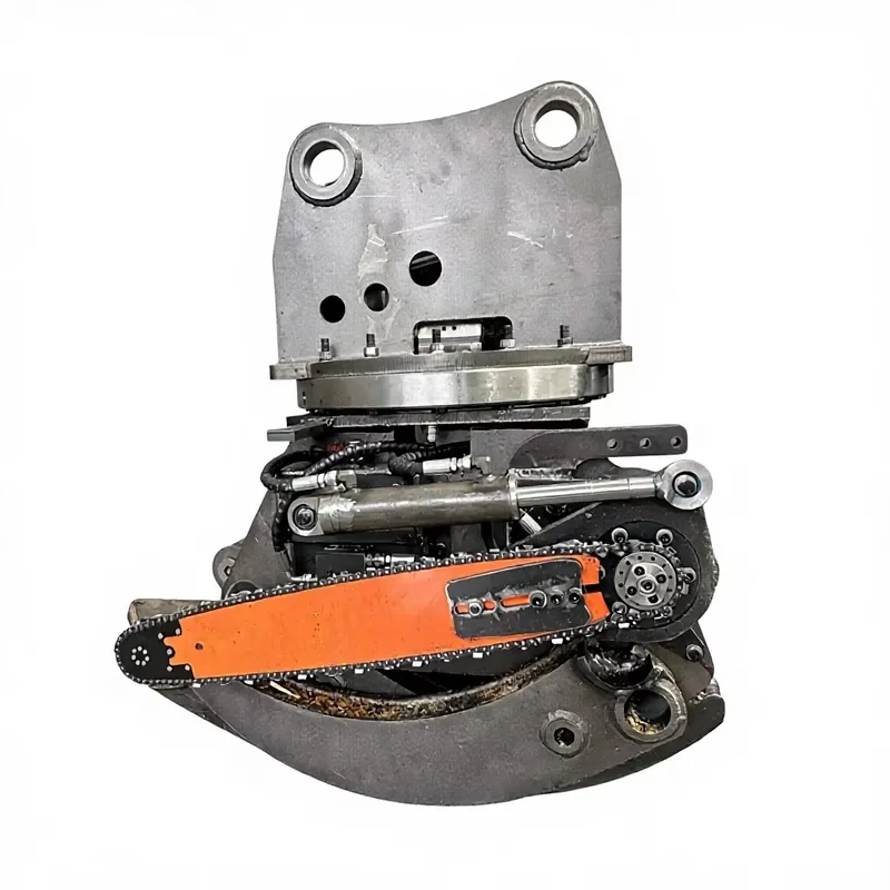 Excavator Hydraulic Clamp Saw Logging Machine with Grapples 360 Degree Rotating Log Grabbing for 10-30 Ton Excavators