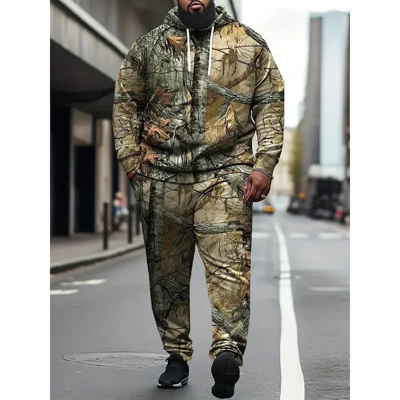 Camouflage Hunting Animal Hoodie Pants Suit 3D Print Men Women High Quality Jogging Tracksuit Outfits Men's Clothing 2Piece Sets
