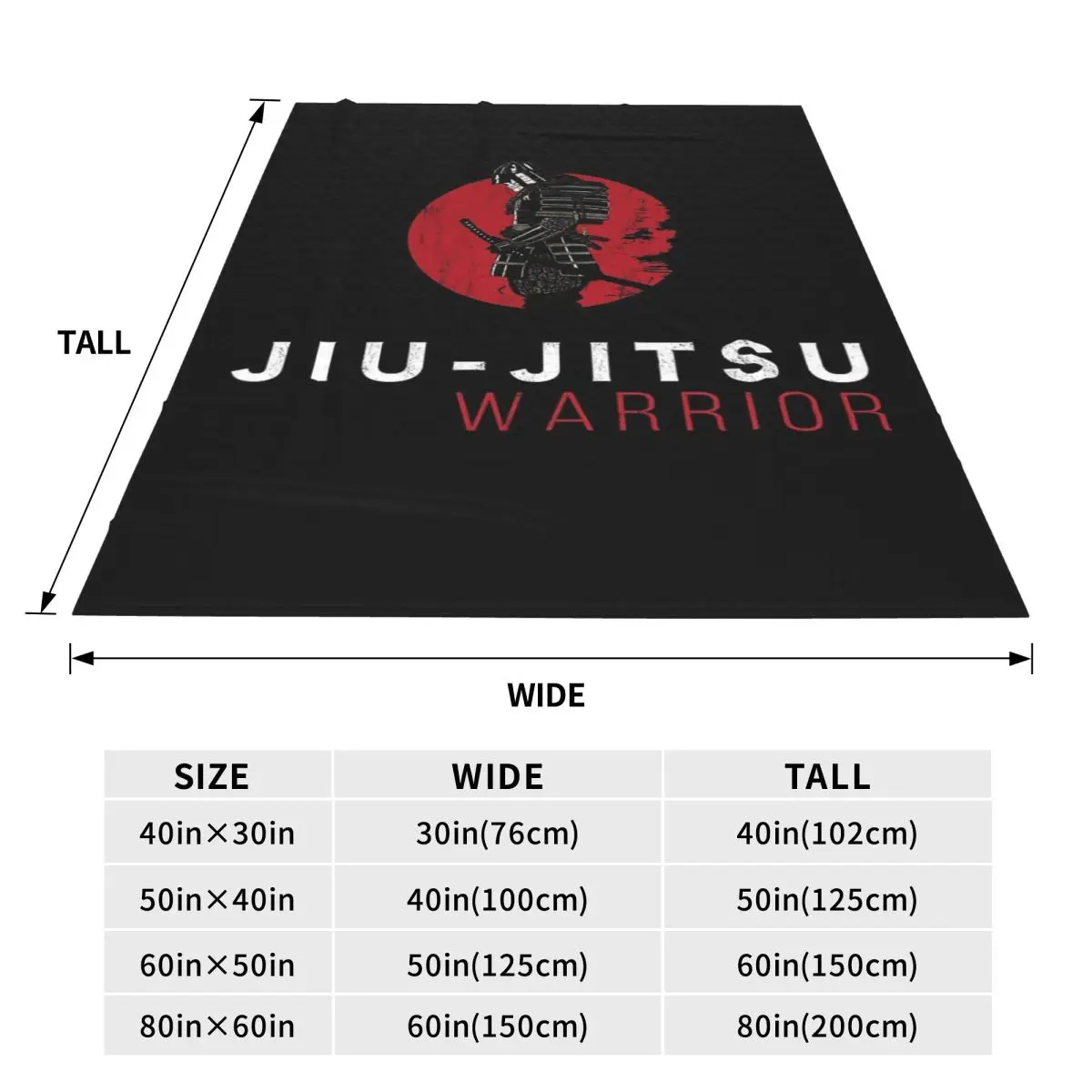 Jiu-Jitsu Warrior Japanese Bjj Gi & Black Belt Mma Blankets Soft Flannel Throw Blanket Bedspread for Bed Living room Home Couch