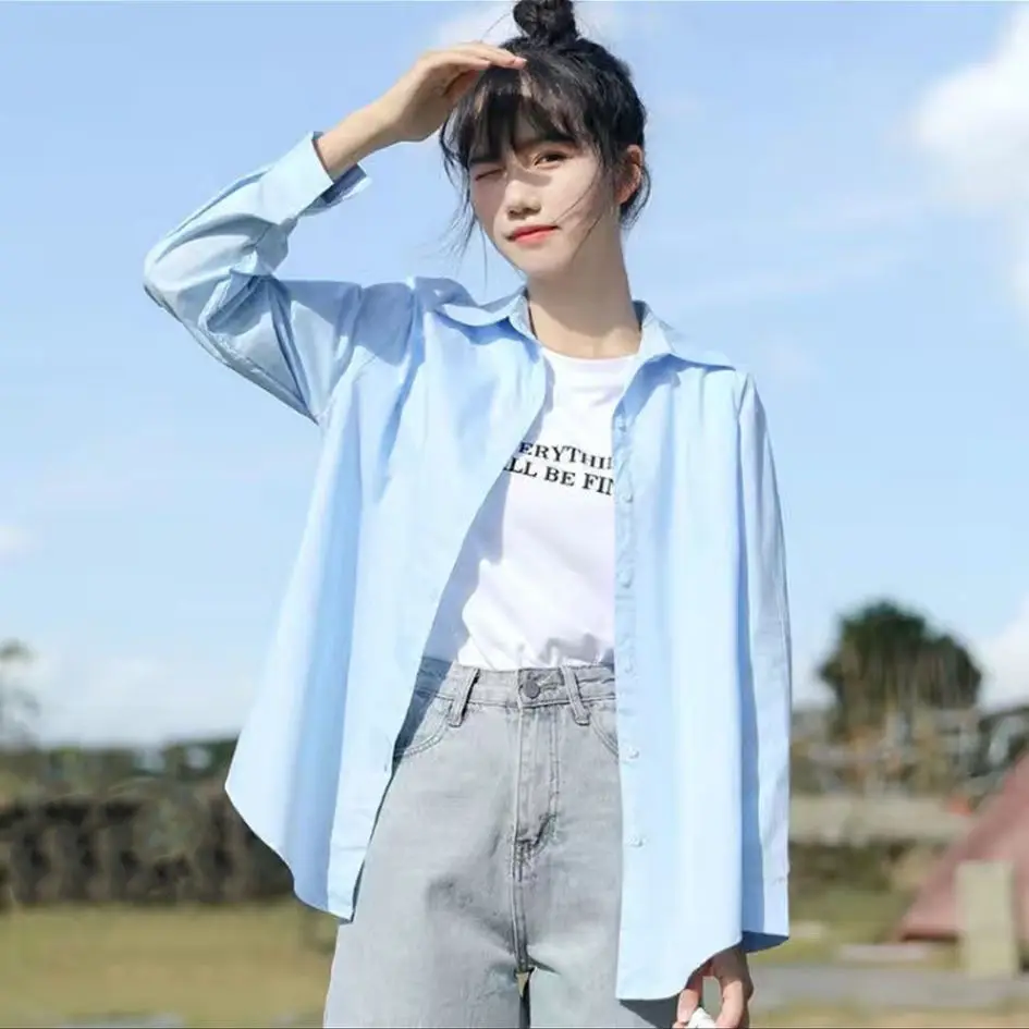 

Весенняя повседневная корейская мода, свободные пуговицы, однобортный, однотонный, с длинным рукавом, легко закрывается в людей, дикая популярность Sven