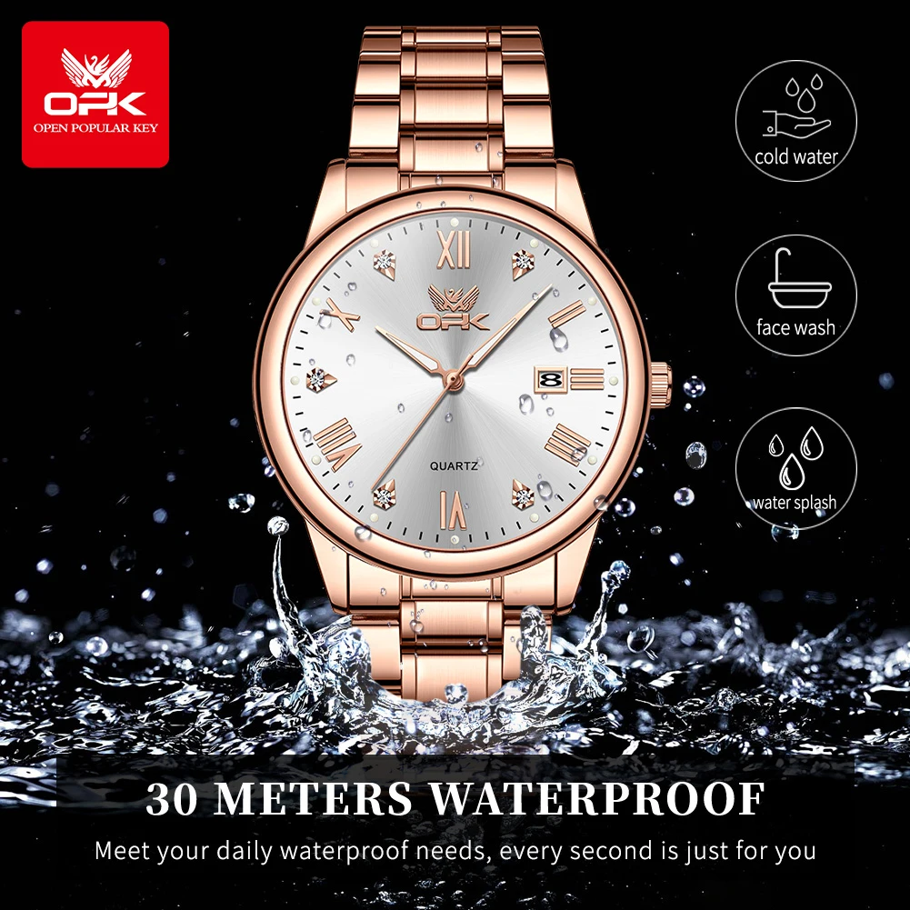 OPK 6025  Watches For Men  Casual Simple Original Waterproof  Luxury Quartz Watch  Luminous  Wristwatch Date Automatic Watch