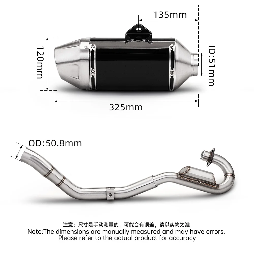 For CRF250 CRF300L CRF300RALLY (2021-2026) Motorcycle Stainless Steel Full Range Exhaust CRF Off Road System Complete Set Muffle