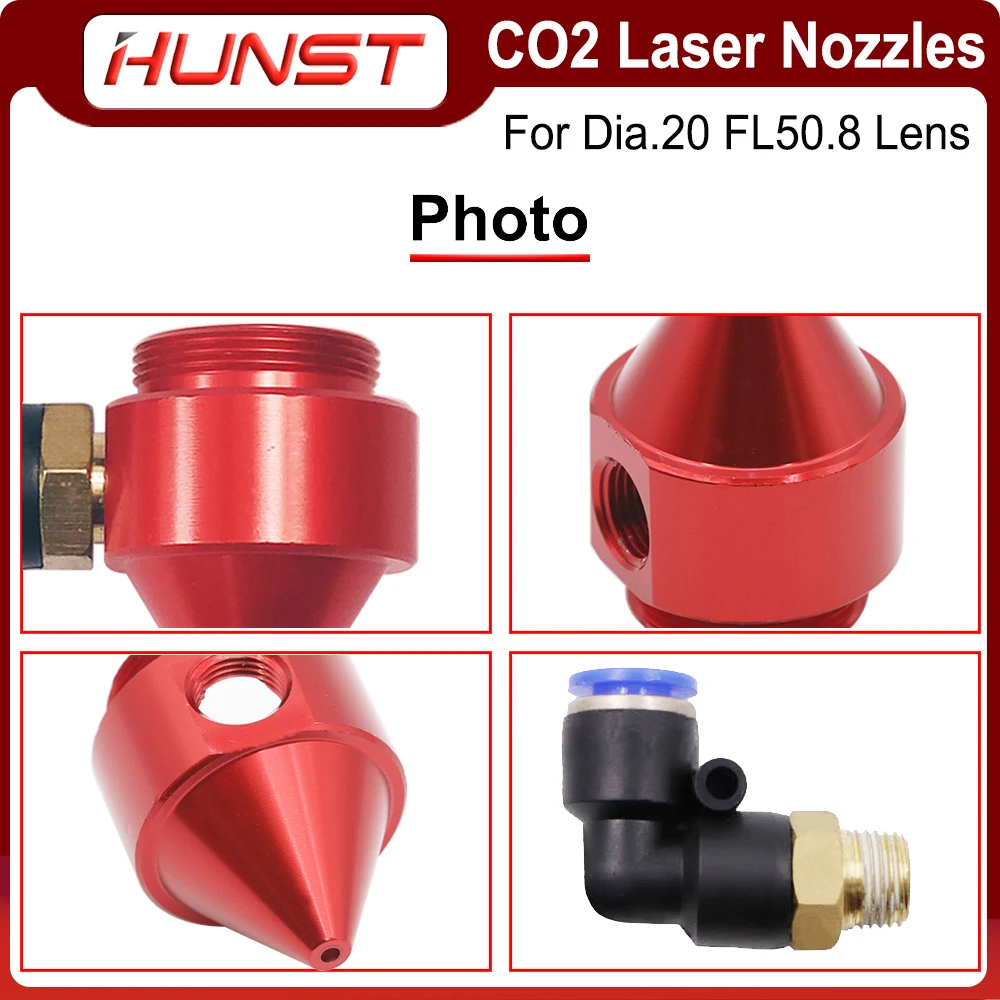 Imagem -04 - Bocal de ar do Laser de Hunst para Cortar e Gravar a Máquina Lente para o Co2 Diâmetro 20 mm Fl50.8 mm