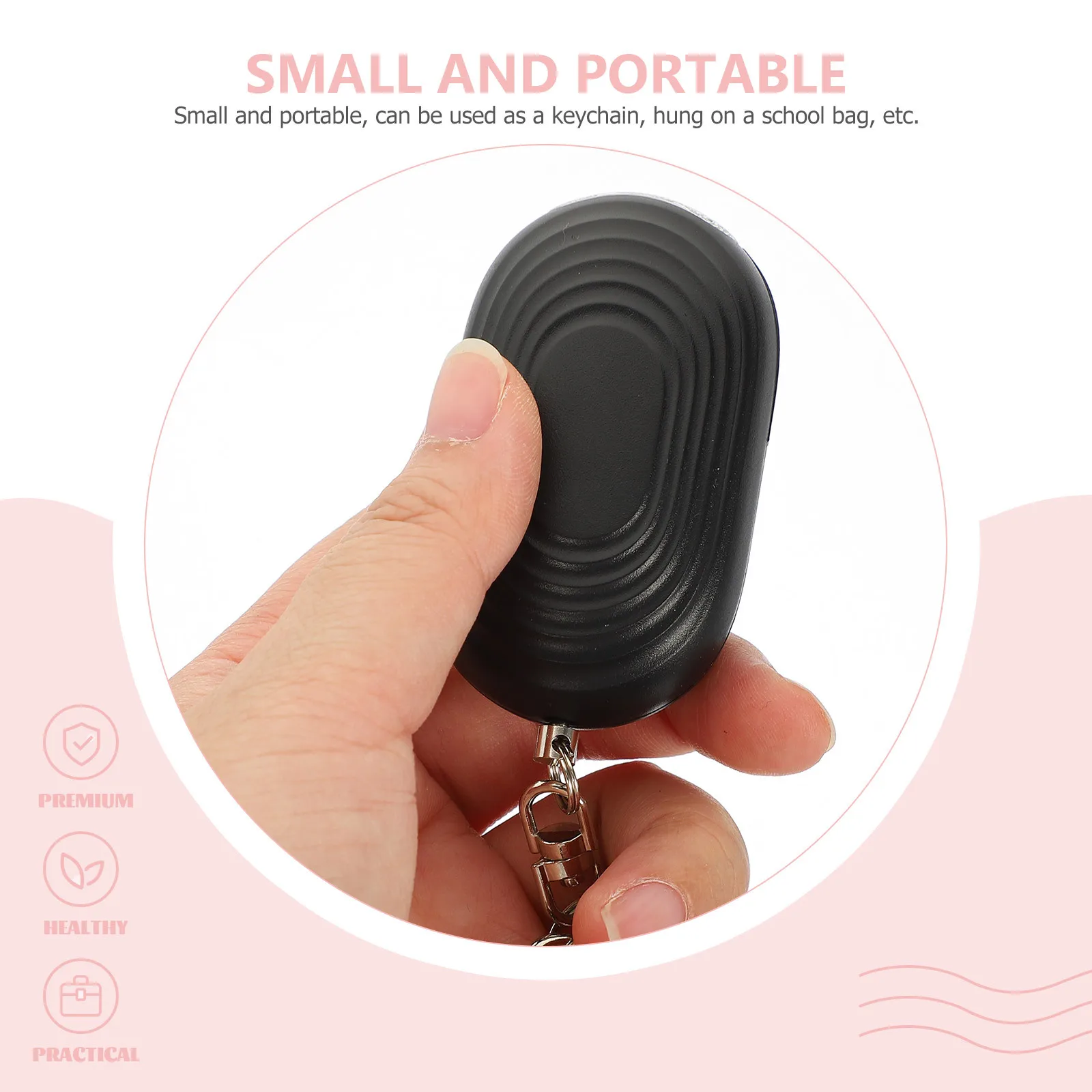 Emergency Safety Alarm Compact LED Personal Signaling Device ABS with Light Rechargeable