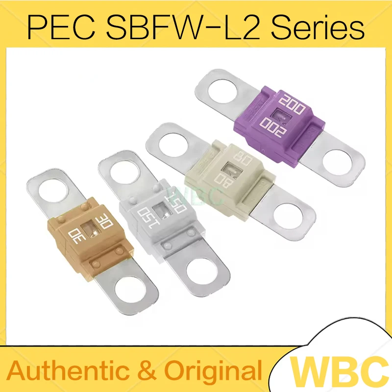 1 Pcs PEC Bolt-Down Auto 58VDC Fuse SBFW-L2 Series 30A 40A 50A 60A 70A 80A 100A 125A 150A 175A 200A Rated 58V Flat Type Fuse