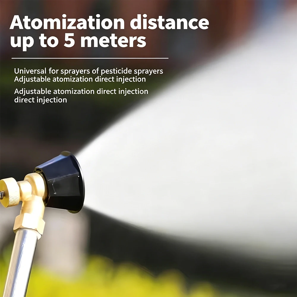 30PCS Black Whirlwind Brass Alloy Adjustable Nozzle High Pressure Fine Mist 5M Range 360 Lock Universal M14 Thread Farm Garden