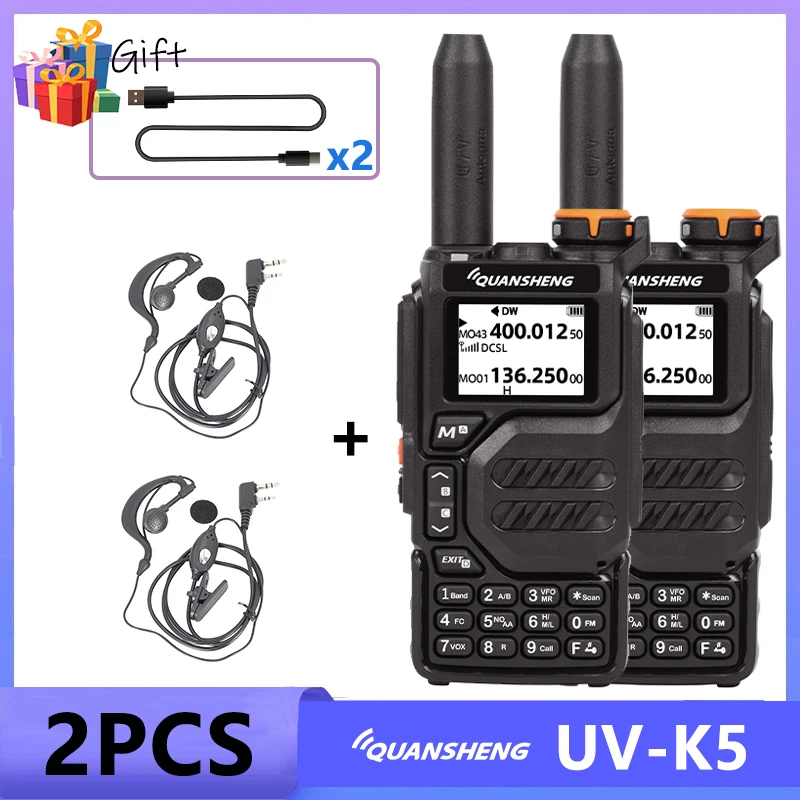 Quansheng UV K5 Walkie Talkie UV K6 UV K58 Zweiwegradio 50-600 MHz FM Radio NOAA Scrambler /DTMF Amateur Drahtlose Frequenzkopie