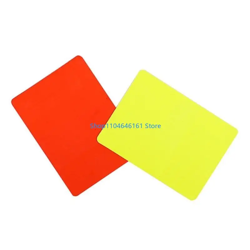 Sport Football Game Referee Card PVC Football Referee Card, Redness Yellow Cards