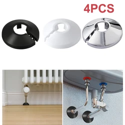 4pcs Pipe Collar 15mm Plastic Radiator Escutcheon Water Pipe Cover Decoration White/Black/Chrome Color