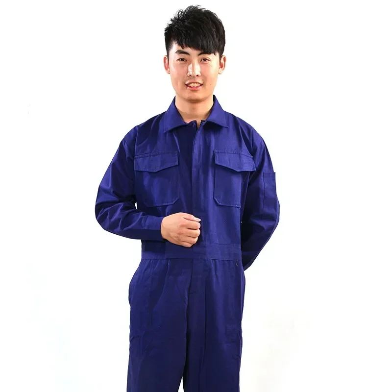 Erkekler Iş Tulumları Uzun Kollu Çalışma Tulumları Rahat Pamuklu İşçi Üniformaları Iş Giysisi Tamirci Oto Tamir Pls Boyutu S-4XL