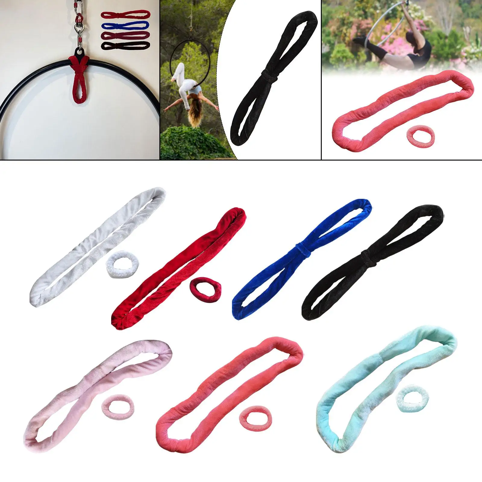 

Воздушный обруч, петля для рук, полиэстер, 15,75 дюйма, ремень для фитнес-оборудования, петля с небольшим кругом для гамака, силовые тренировки, воздушный куб