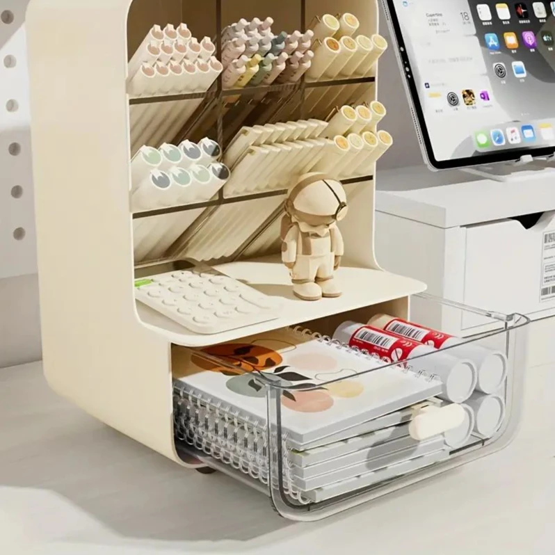 Imagem -03 - Multi-layer Pen Holder Organizadores de Grande Capacidade Incluso Insert Desk Organizer Caixa de Armazenamento Acessórios de Escritório Material Escolar