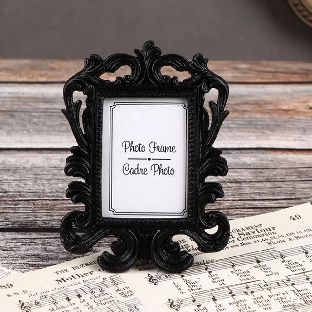 Square Black White Classic Style Resin Photo Frame
