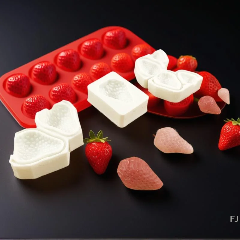 [YU]3D Strawberry Silicone Mold DIY Handmade Fondant Cake Decoration Mousse Cake Chocolate Mold