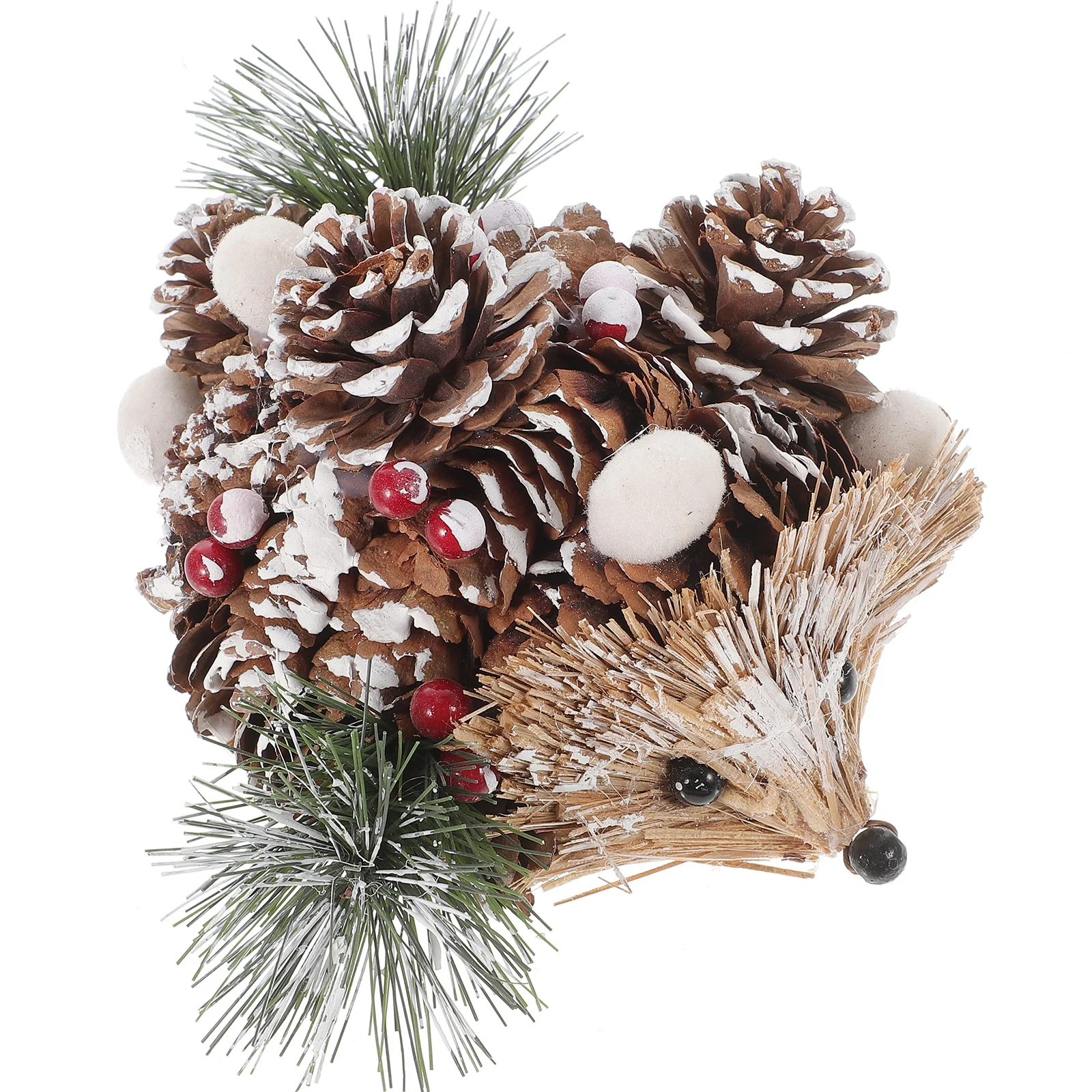 Straw Bird Lovely Hedgehog Adornment Creative Gift Handmade Artware Pinon Nuts Christmas Grass Decoration