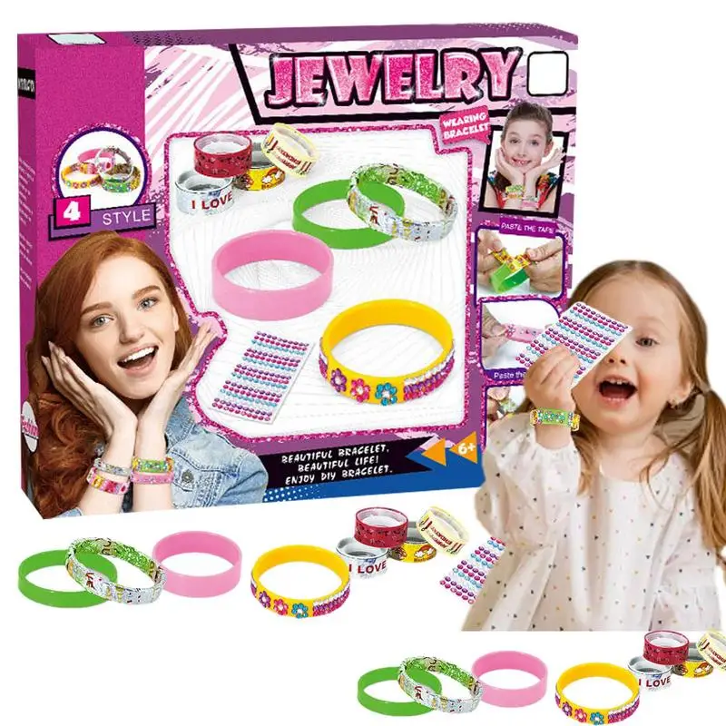 

Bracelet Making Kit DIY Gem Piece Jewelry Kit Create Unique Friendship Bracelets Arts & Crafts Toy For Creative Play Necklace