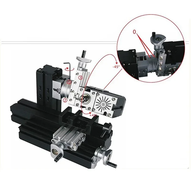 High-power Miniature Metal Horizontal Milling Machine DIY Tool Metal Horizontal Milling Machine