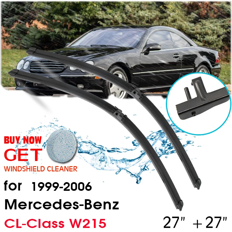 

Car Blade Front Window Windshield Rubber Silicon Refill Wiper For Mercedes-Benz CL-Class W215 1999-2006 27"+27" Car Accessories