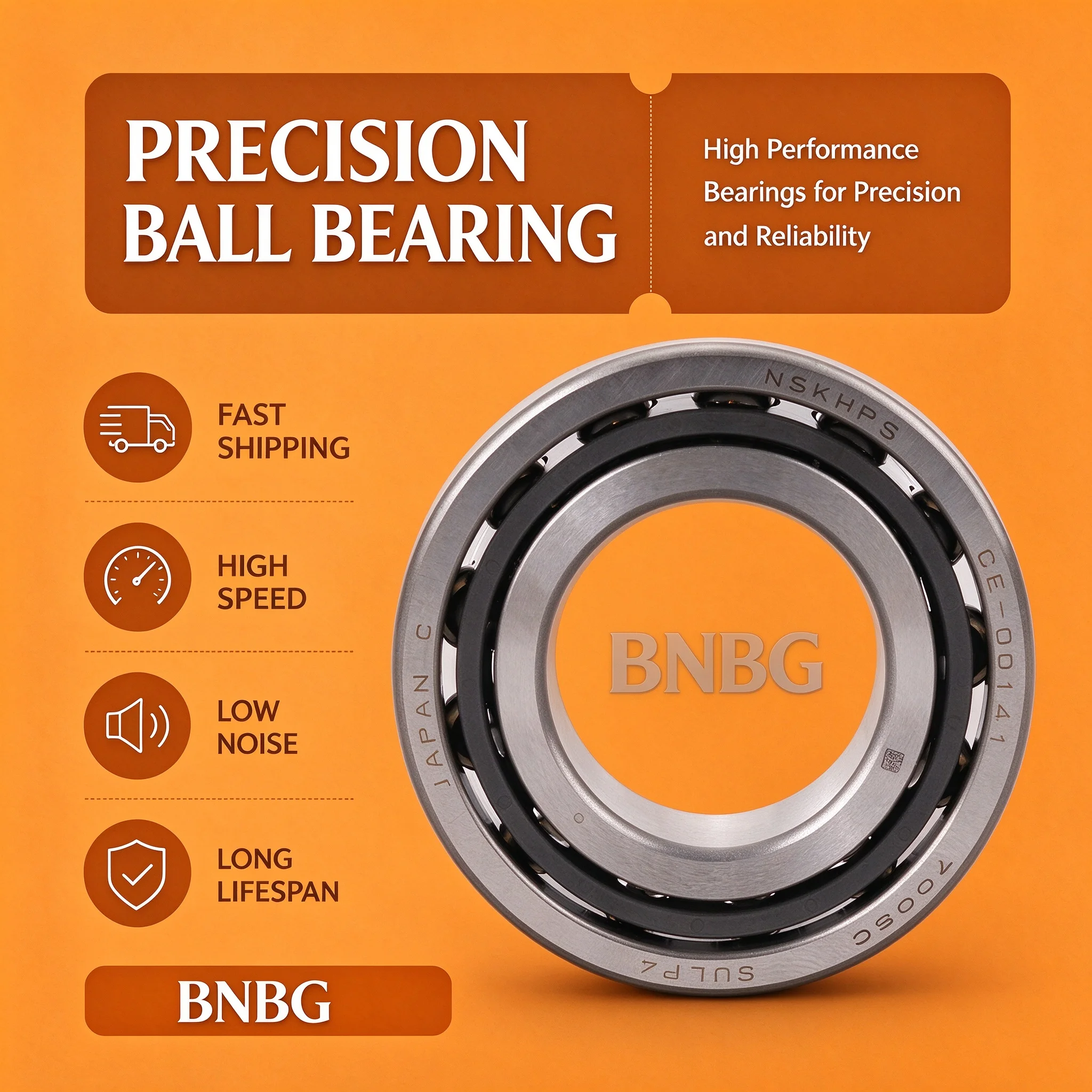 NSK Angular Contact Ball Bearing 90BNR10 HTYNSUELP4Y ETYNDBBELP4 Spindle Bearing Machine Tool Bearing High Speed Bearing