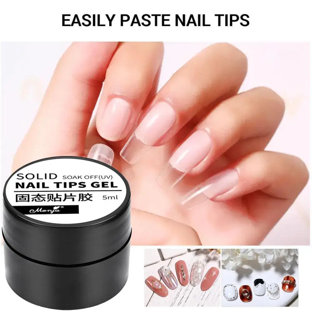 Dicas para unhas Glue Gel, DIY Nail Art, Decoração Jóias, Beauty Adhesive Supplies, Sticky 5, 8ml Patch, A3G9