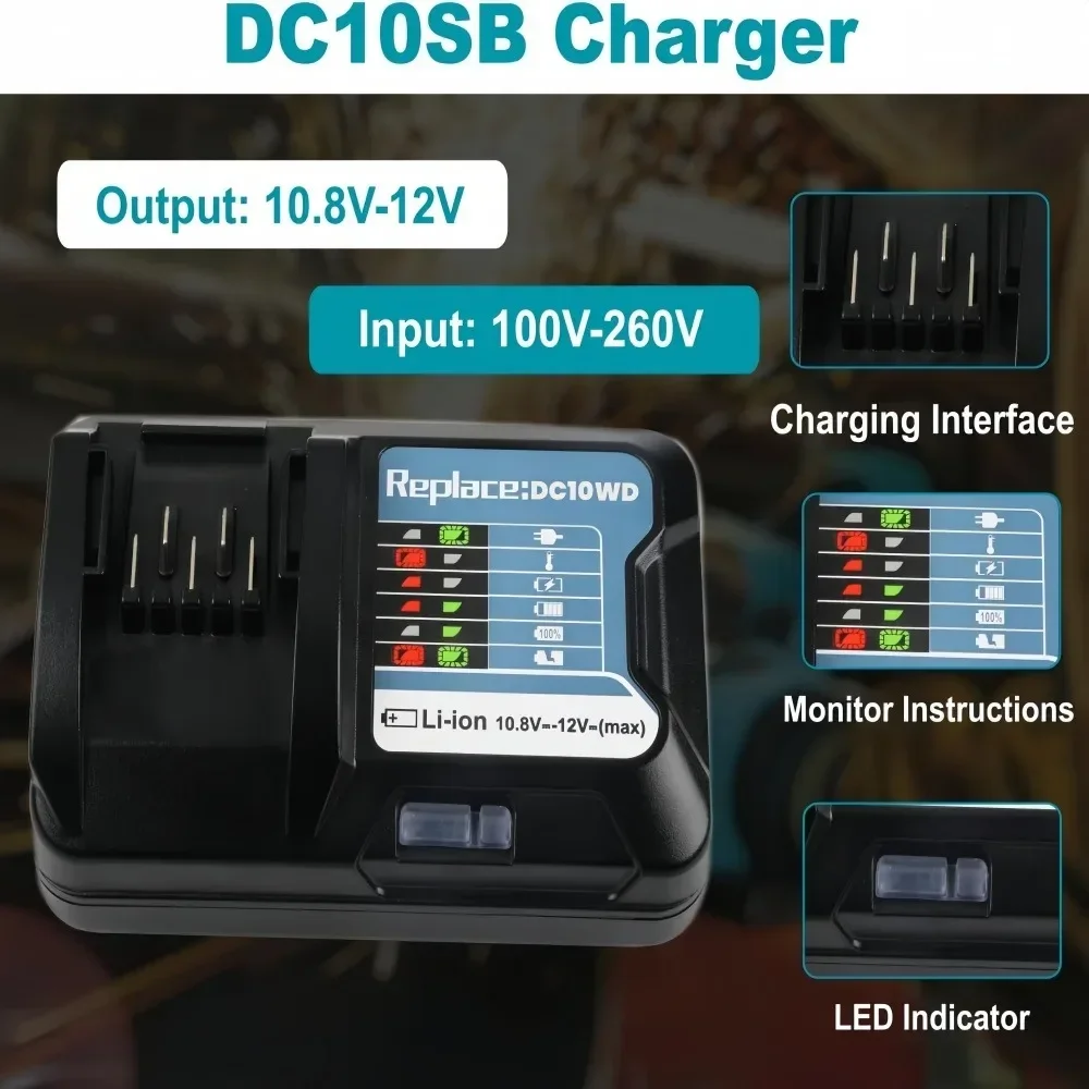 12 فولت بطارية ليثيوم 6Ah بطارية قابلة للشحن لماكيتا الحفر الكهربائية L1016 BL1021B BL1041B أدوات كهربائية بطاريات بديلة #5