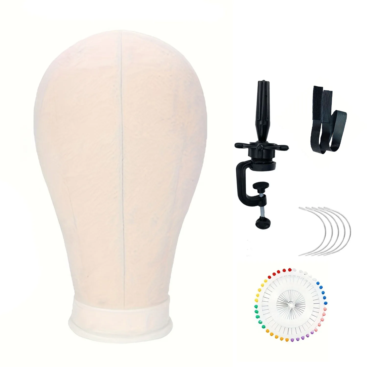 

21/22/23/24 Inch Mannequin Head With Stand Canvas Head Wig Model With Mount Hole For DIY Wig Making