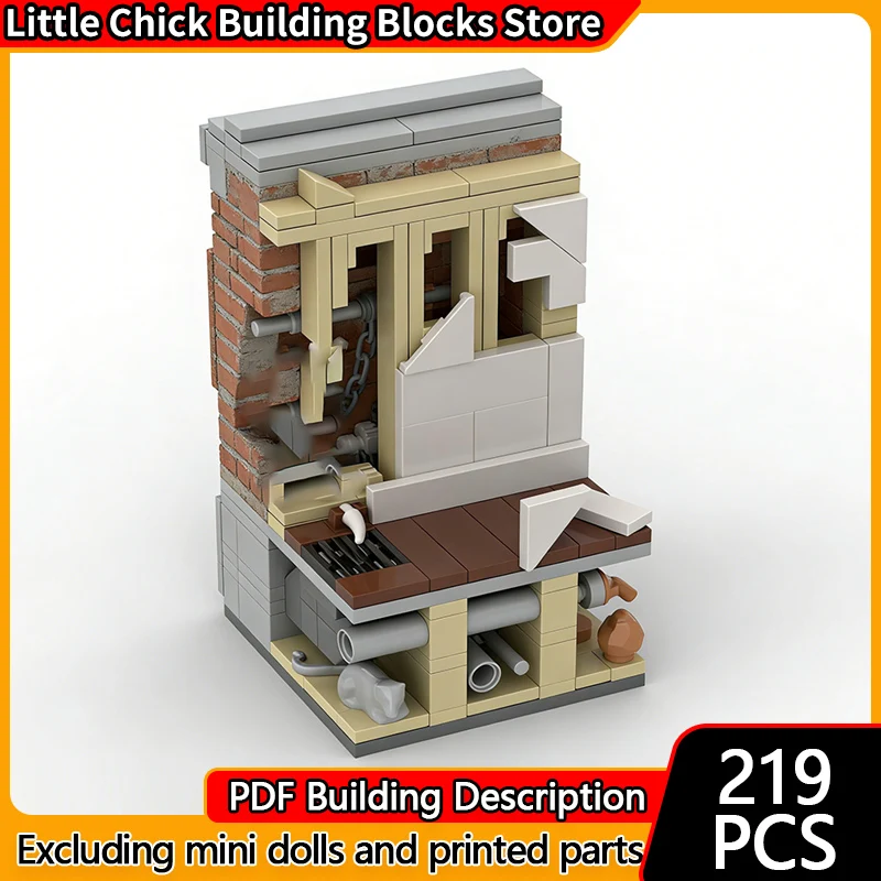 

City Street View Model MOC Building Bricks Old House Building Modular Technology Children Holiday Gifts Assemble Toys Suit