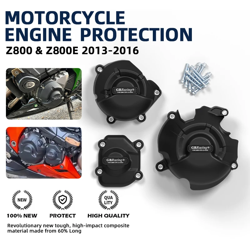 

V2 accessories for motorcycles GBRacing For Z800(E) 2013-2016 Secondary Engine Cover Set protector de motor para moto