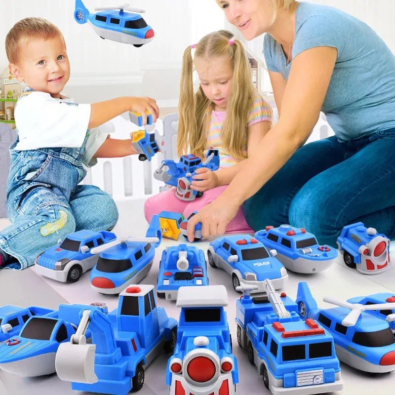 TOPMAYA Magnetisches Spielzeugauto für Marine, Armee und Luft, zusammenbaubares Panzerspielzeug, pädagogisches und vielseitiges modulares Spielzeug