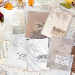 30pcs/lot Memo Pads Material Paper misty shade of trees Junk Journal Scrapbooking Cards Retro Background Decoration Paper