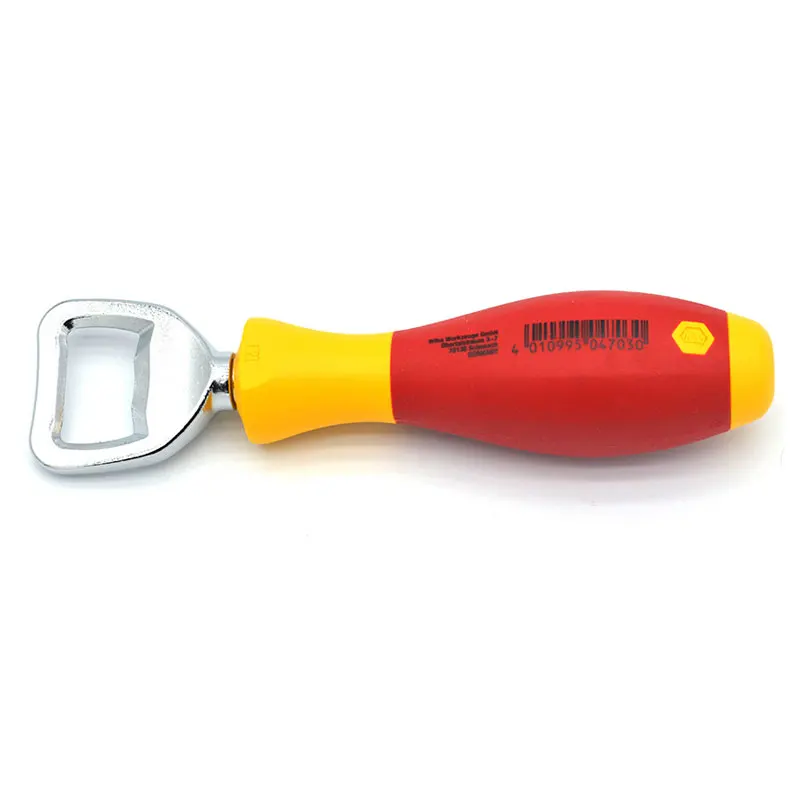 Wiha 04703 Bottle Opener Ideal for Workshop and Kitchen Multifunctional Opener with Screwdriver Handle