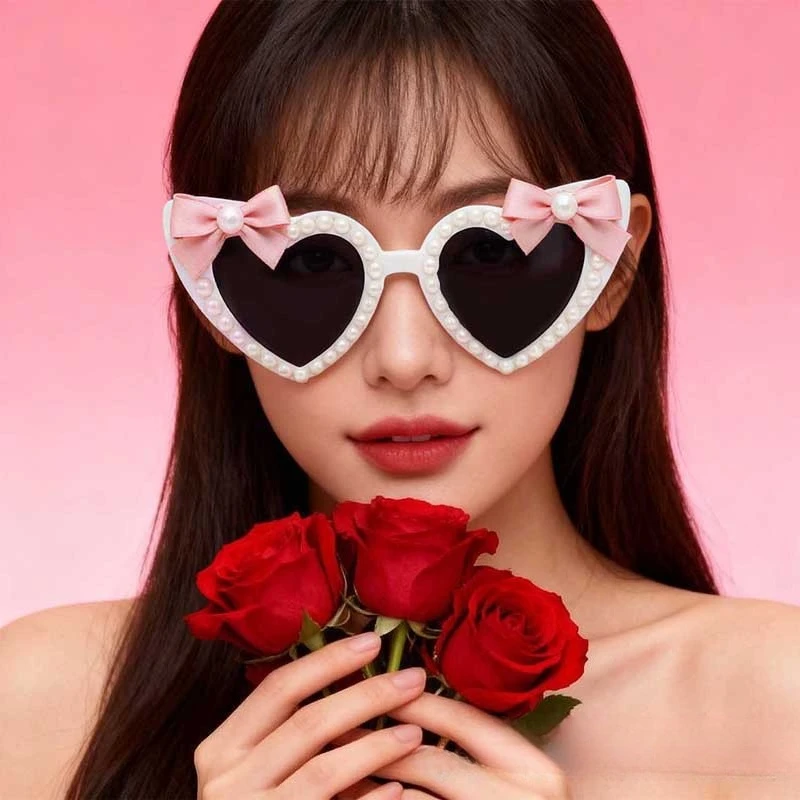 Valentines Day Heart Shaped Decorative Sunglasses